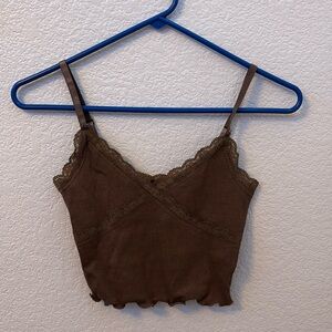 Brown tank top.